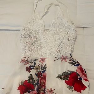 Lace Top Romper